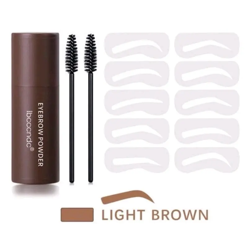 Ibcccndc Eyebrow Powder Waterproof dengan Cetakan Alis Instan - 10 Model 6