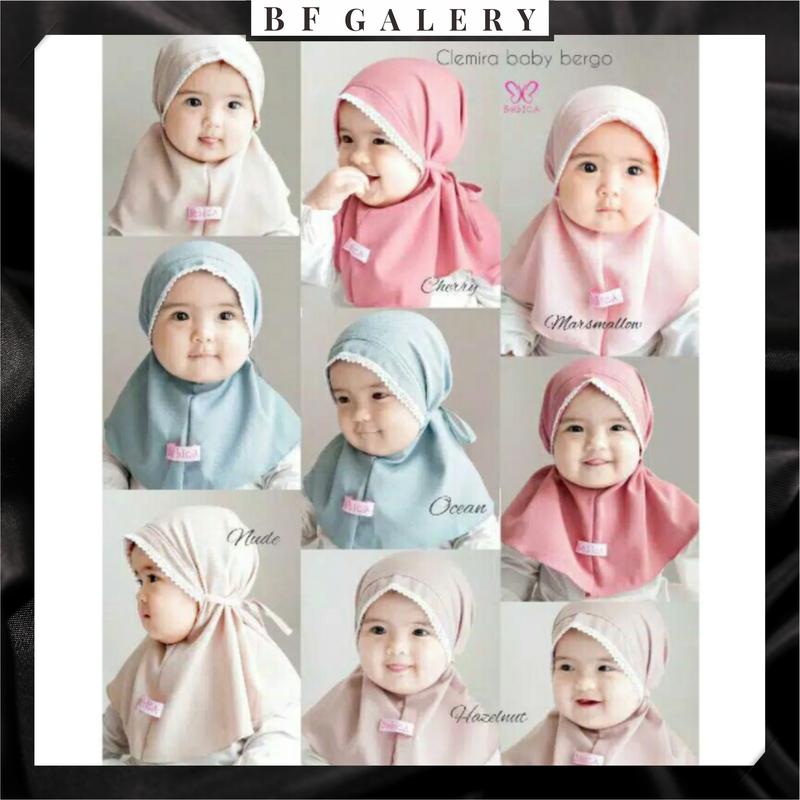 BFJ001 Bergo Bayi Renda kepala Anak Maryam /Jilbab / Kerudung Maryam Usia Murah Poliester 0
