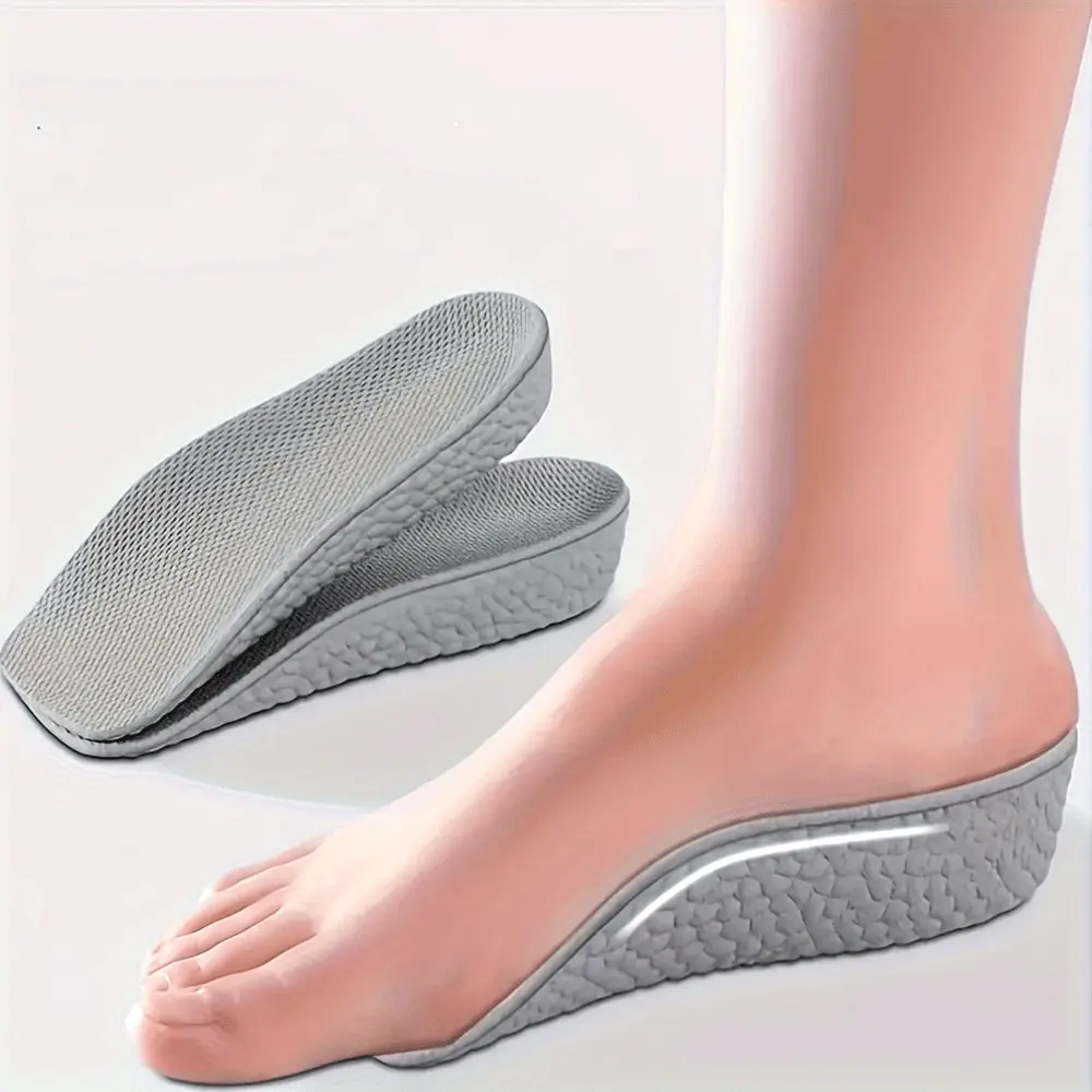1Pair EVA Material Height Increase Insole Inserts for Men & Women, Comfortable Sports Shoe Pads, Double Pack, Fatigue-Reducing, Bouncy Lightweight Design