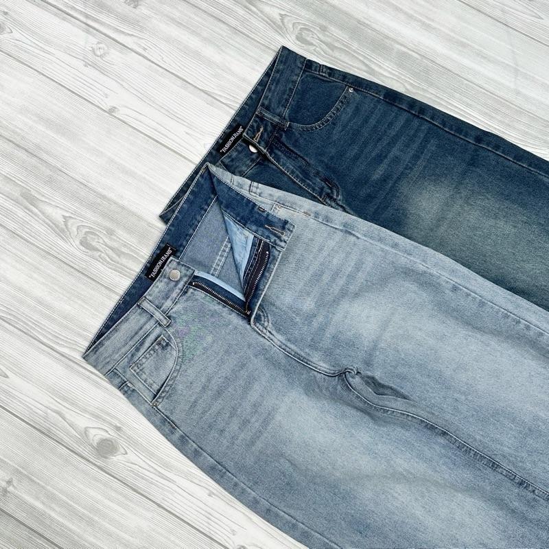 Dài 95cm Quần Jean Suông Nữ Nấm Lùn Thêu Túi Lưng Cao Ôm Eo Cá Tính Size S-XXL Women Ms 221 nuon grong jeans Áo hoodie Tất calem club vải ống bò quần bò đen ống rộng quansuong nữ trắng lưng cao 1m50