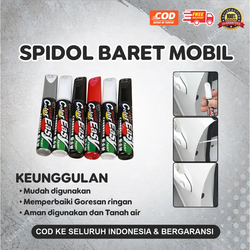 Cat / Tipp Ex Ajaib Color Easy Cat / Spidol Penghilang Baret Lecet Gores Bodi Mobil atau Motor 3