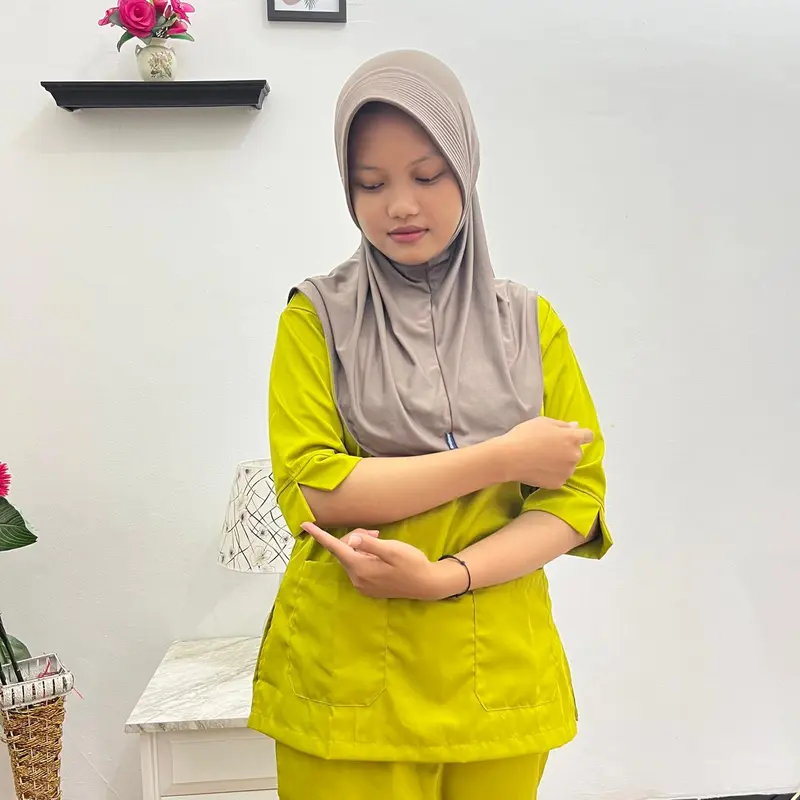 Baju OK Lengan 3/4 One set Jaga Perawat Nakes Pakaian Seragam Kerja Bidan Dokter Bahan American Drill 3