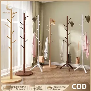 COD Rak Mantel Kayu Rak Gantung Baju Kayu Stand Hanger Rak Gantungan Tas Gantungan Jilbab Rak Penyimpanan Rak Hanger Baju Rak Topi Rak pengeringan