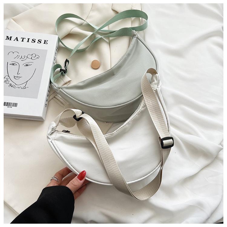 Product Introduction of Nylon material crossbody bag, women's new style dumpling bag, lightweight small shoulder bag, armpit bag, single shoulder bag, women's single shoulder crossbody bag 7
