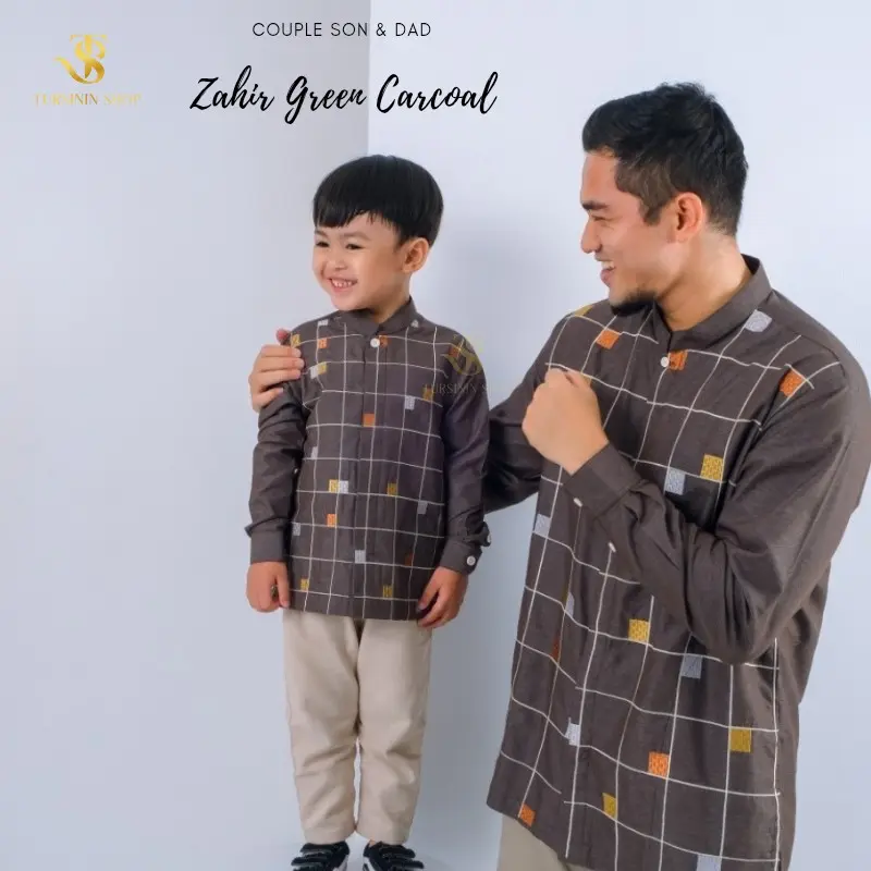 Baju Koko Couple Ayah Anak Zahir Series Althaff