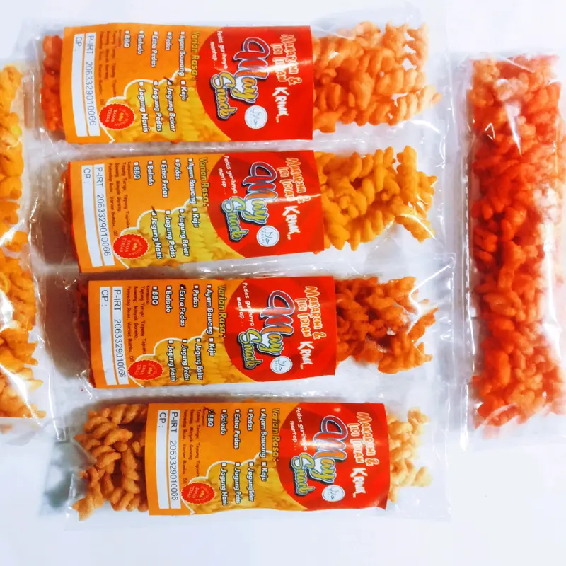 makaroni gandum  spiral 9 variasi rasa paket 10 pcs Bawang Food Noodles Pasta Macaroni Ayam Bbq   Snack Manis Pedas Jagung Cemilan Makanan kripik Keripik 8