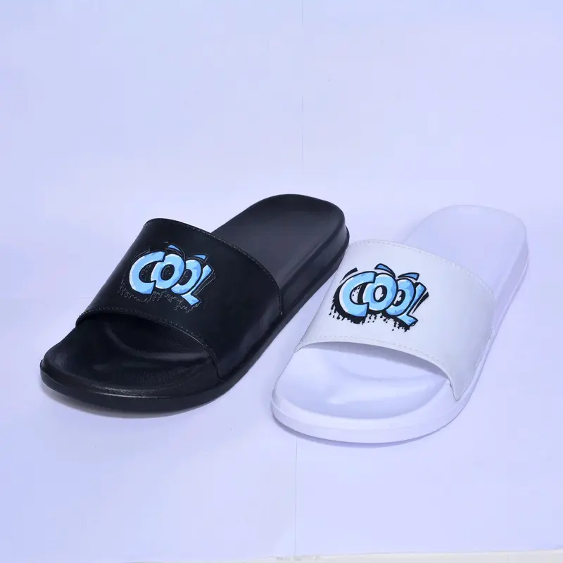 Sandal Slop Pria Wanita Original Sandal Santai Anti Slip Sandal bermotif Sistem Upper Lock tanpa lem Tahan Air Shoes Sendal Selop Karet Hitam Size 36-43 COD sandals lip on 0