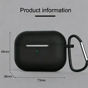 Case AirPods Pro2/Pro3 Silikon Black Melindungi dari Goresan Bahan TPU Lentur Mudah Lepas Pasang Cocok Untuk Airpods Pro2/3