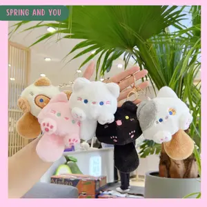 Spring And You - Gantungan Kunci Boneka Kucing Fluffy Bunyi Lucu Keychain Key