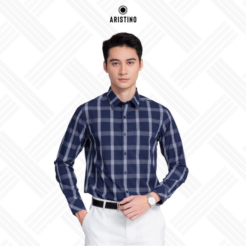  ARISTINO Áo sơ mi dài tay nam phom dáng regular fit ALS21002 