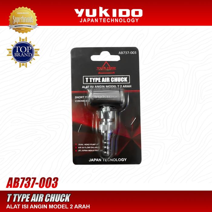Gambar YUKIDO T-TYPE AIR CHUCK / ALAT ISI ANGIN MODEL 2 ARAH AB373-003 dari PT. YUKIDO POWER TEKNIK Kab. Tangerang Tokopedia
