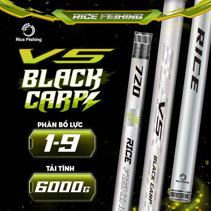 Cần câu đài săn hàng V5 BLACK CARP RICE FISHING carbon 30T+40T CC-38