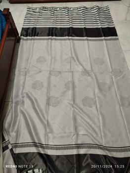 Product Review of gorden jendela rumah bahan blackout semi bludru motif embos model smokring from a**i 0