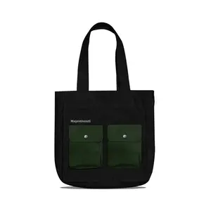 Tas Tisa Tote Bag MJ01 - Totebag Resleting Casual Totebag 4 Saku  Kantong Totebag pria/ Wanita