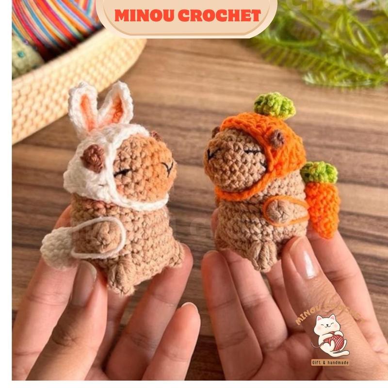 {DIY} Set nguyên liệu móc Capypara siêu cute + Video hướng dẫn| Minou crochet