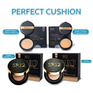 Bedak Perfect Cushion SR12 dan Refill Waterproof 15g perfect cushion untuk hasil makeup flawless   cushion dengan perlindungan SPF   cushion ringan untuk pemakaian sehari-hari   menyamarkan pori-pori cushion yang tahan keringat