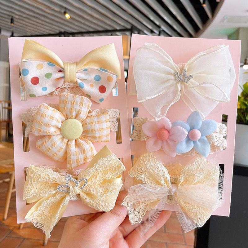 3Pcs/set Baby Girl Headbands Cute Lace Flower Bows Crown Soft Elastic Newborn Baby Headband Hair Band Hair Accessories 2