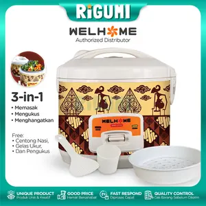 Rice Cooker WELHOME WRC-3112 3in1 Kapasitas 1,8 Liter Rendah Daya Anti Lengket Rice Cooker WELHOME WRC-3112 3in1 Kapasitas 1,8 Liter Rendah Daya Anti Lengket