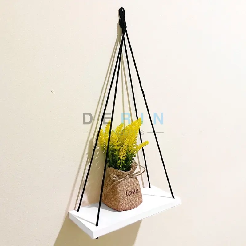 Rak Susun Dekorasi Hiasan Dinding Tali Gantung Serbaguna Model Minimalis Kekinian Furniture Rumah Modern 6