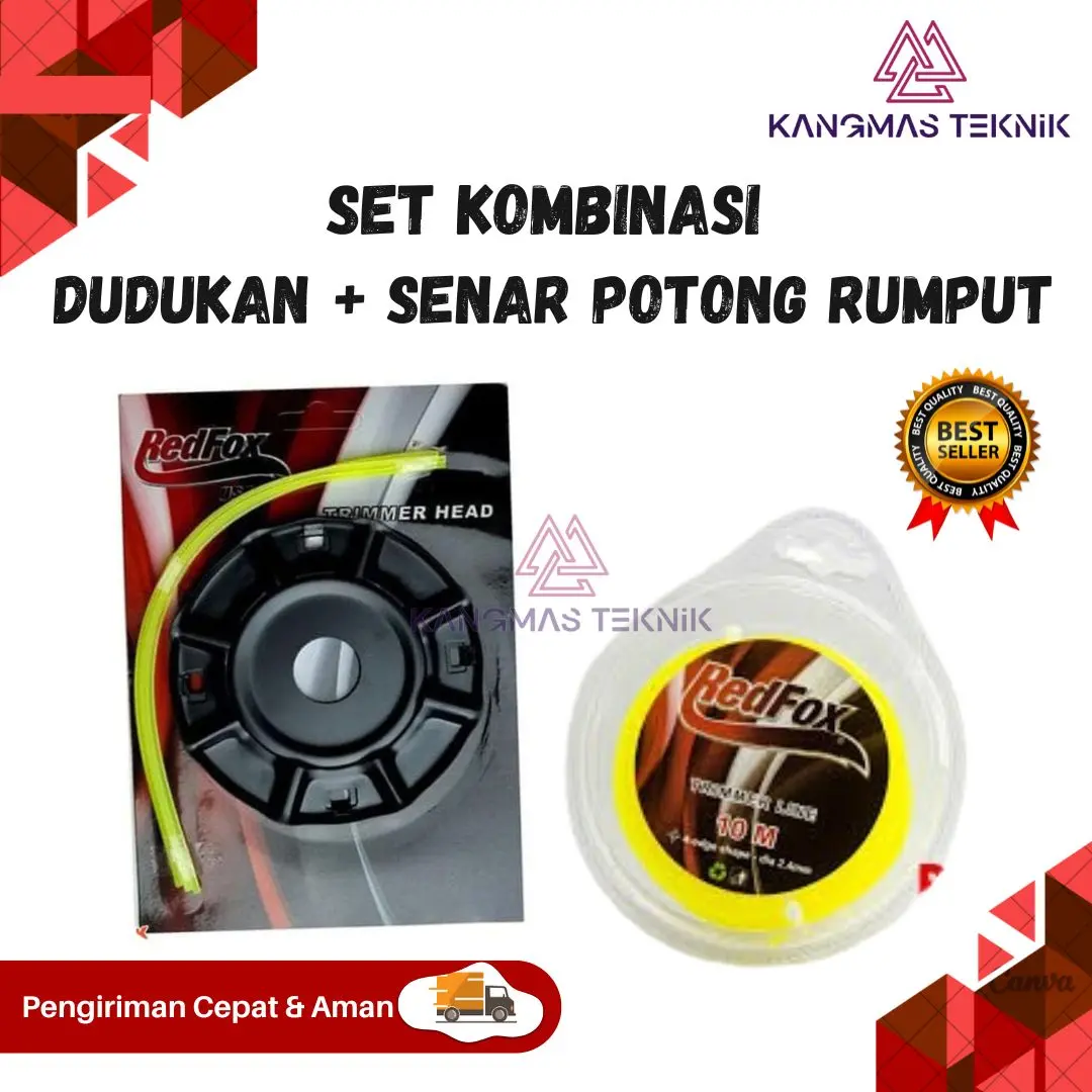 RedFox-TORA SET KOMBINASI DUDUKAN + SENAR POTONG RUMPUT RedFox Best Seller Pengiriman Cepat Aman