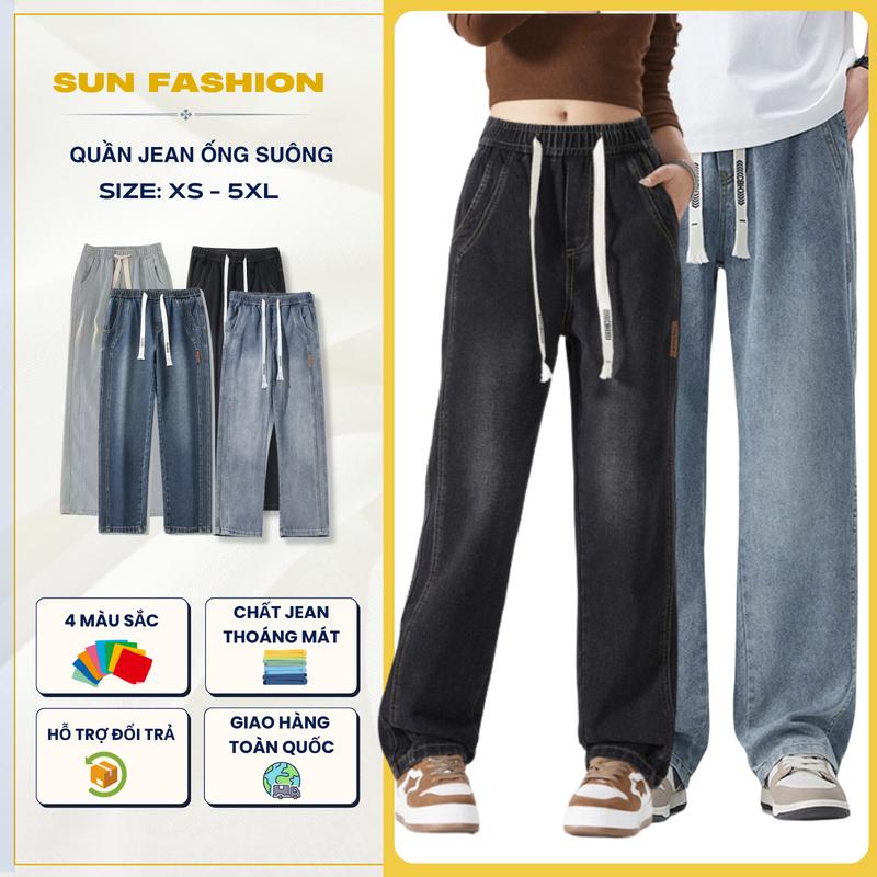  Quần jean ống rộng bigsize nam nữ SUN N9 màu sắc đa dạng quần jean phong cách hàn quốc Menswear Pants 
