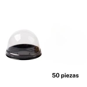 50 Piezas Portacupcakes de Plástico con Tapa Transparente - Cajas Desechables para Pastel de Medianoche del Festival de Medianoche para Navidad, Halloween, Boda y Cumpleaños - Organizadores de Cocina y Accesorios de Almacenamiento