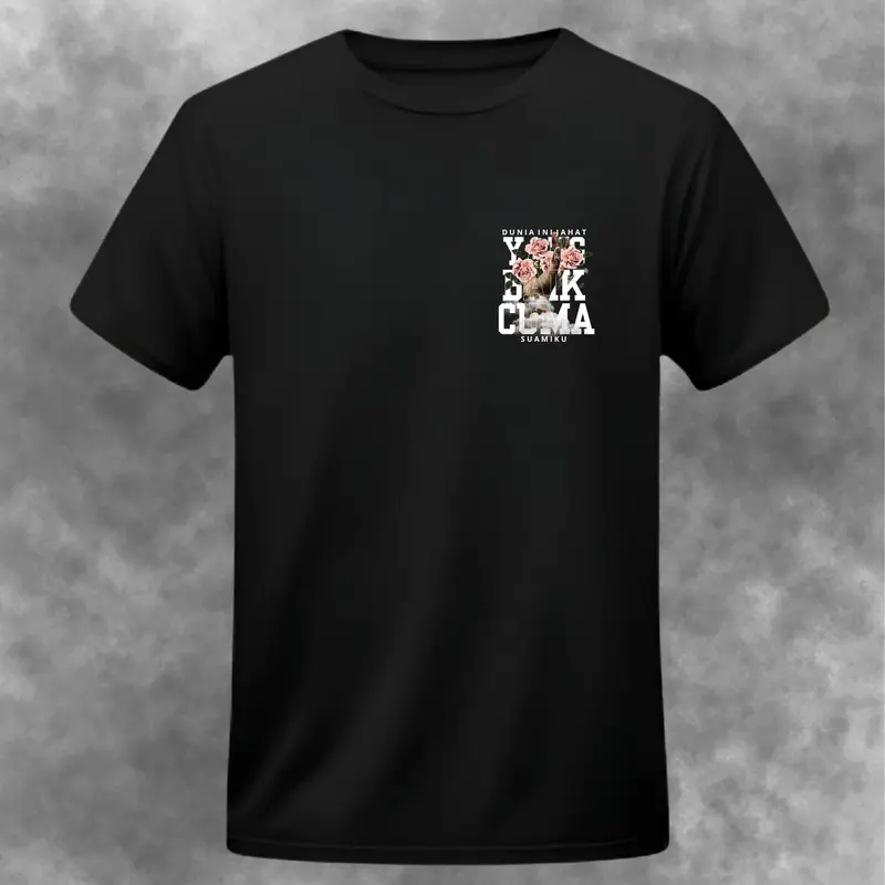 Kaos Couple Kata-Kata Simple Dunia Ini Jahat Yang Baik Istriku Dewasa Kekinian Viral 100% Cotton Combad 30s 4