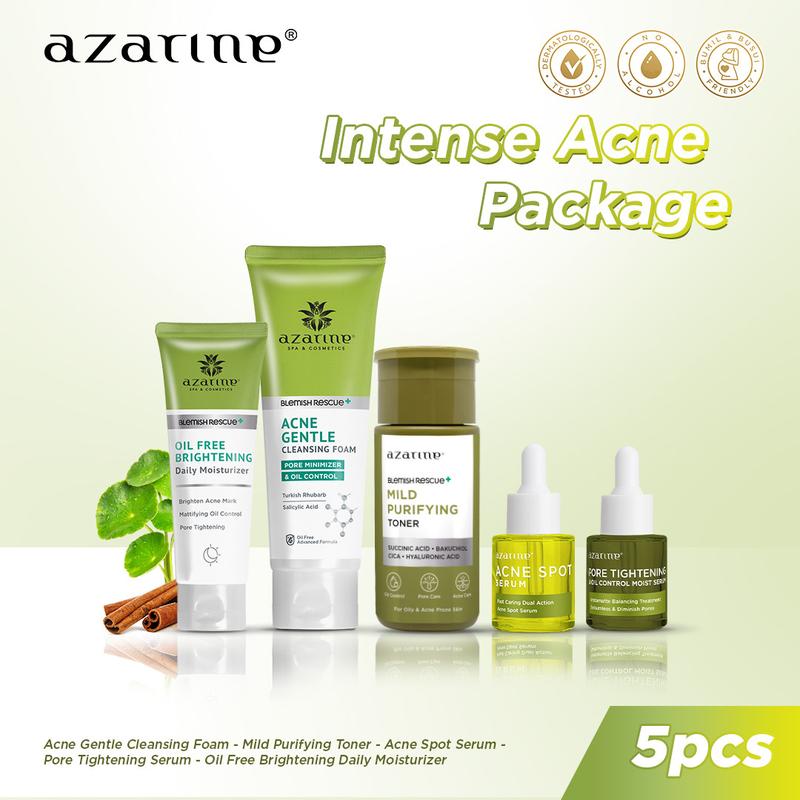 Azarine Complete Face Series Treatment Paket Lengkap Skincare Face Wash Toner Day Cream Night Cream Moisturizer Cleansing Creamy Facial Oily 2