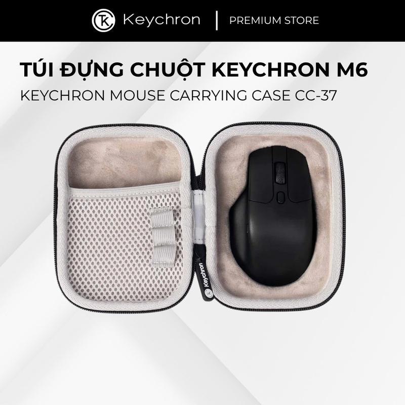 Keychron CC-37 Mouse Carrying Case Túi Đựng Chuột Cho Keychron M6 Vỏ EVA Chống Va Đập