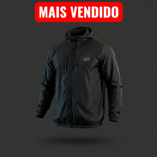 Jaqueta Premium Masculina Corta Vento com Capuz e 2 Bolsos Frontais para o Dia a Dia