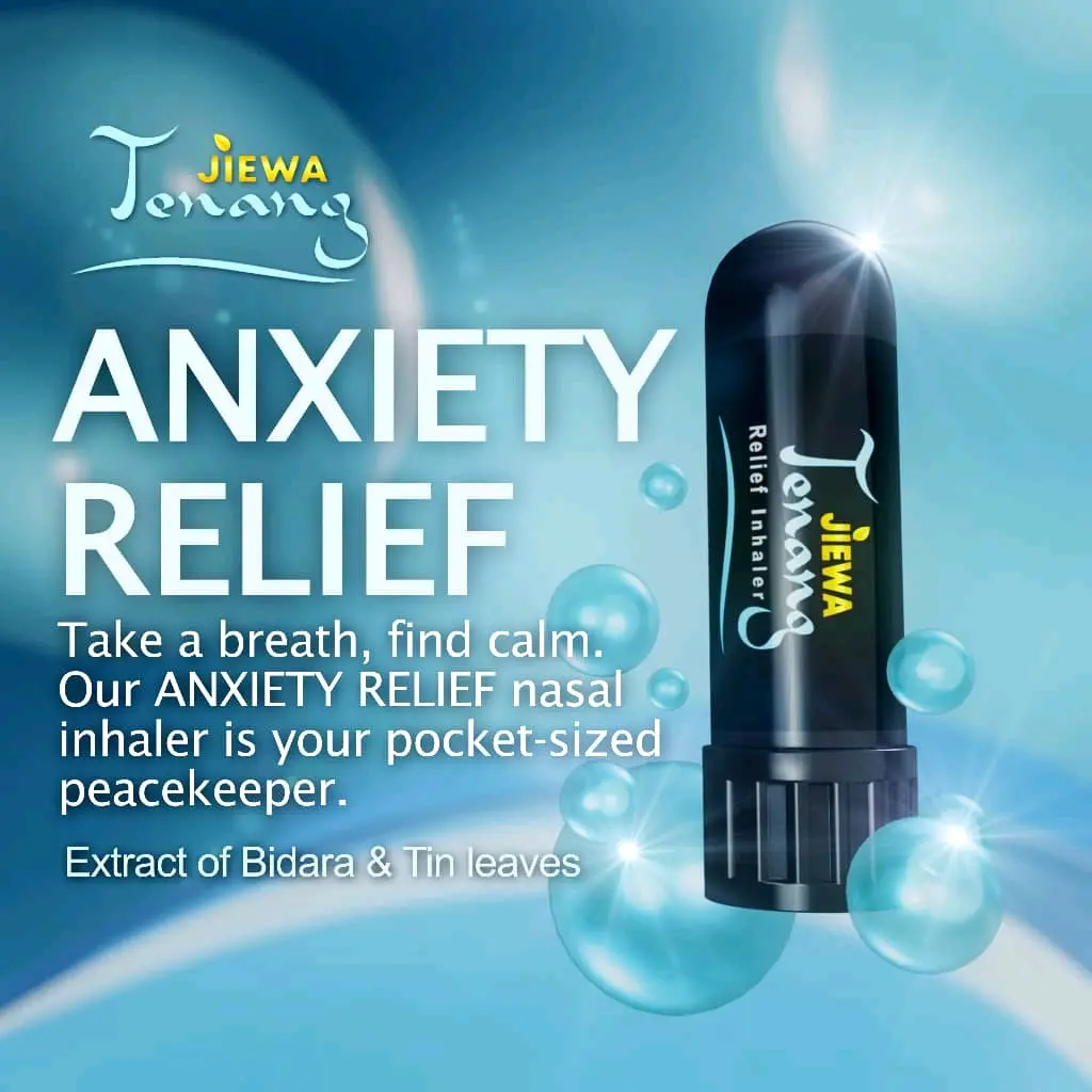Jiewa Tenang Anxiety Relief Aromatherapy Essential oil (Bidara + Pokok Tin)  Penyejuk Hidung, Instant Lega, Essential fresh cool mint Nasal Resdung