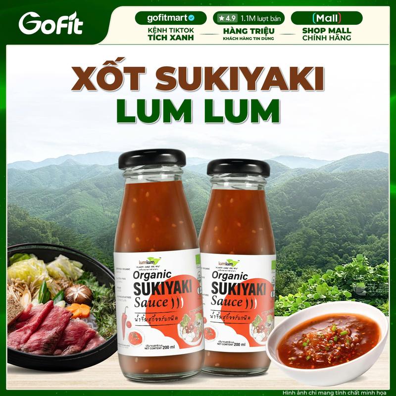 Sốt Sukiyaki Hữu Cơ Lumlum 200ml - Làm Nước Chấm Thêm Vào Món Lẩu Món Nướng -