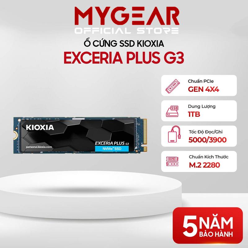Ổ Cứng SSD Kioxia Exceria Plus G3 1TB M.2 PCIe Gen4 x4 - Chính Hãng