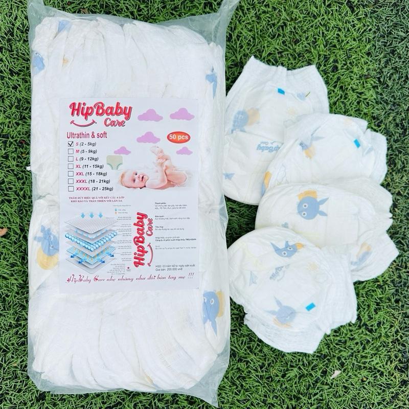  Combo 1 bịch HIPBABY 50 miếng bỉm   tã . đủ size S M L XL 2XL 3XL Cho Bé -  Women Nữ Voi Balo ta  100  miếng 