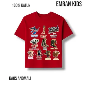 Atasan kaos distro motif Anomali jumbo one piece lucu anak cowok cewek katun combed 24s adem tebal Fashion