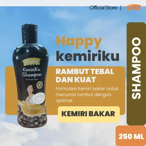 Happy Shampoo Kemiri Bakar 250ml - Mengurangi Ketombe Secara Maksimal