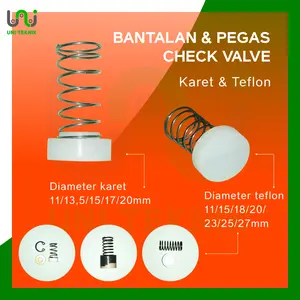 Ruber Seal Pads Spring Set / Bantalan karet-teflon dan pegas / seal isi katup valve kompresor udara