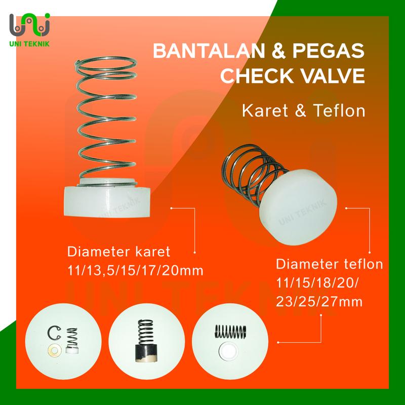 Ruber Seal Pads Spring Set / Bantalan karet-teflon dan pegas / seal isi ...
