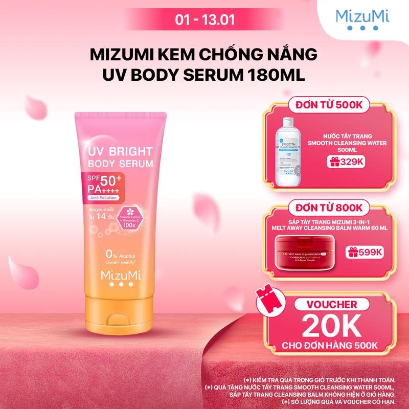  MizuMi Kem chống nắng hương hoa UV Body Serum 180 ml 