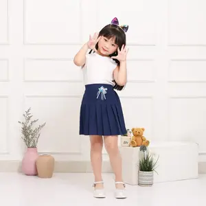 Rok Pendek Anak Stylish Model Lipat Trendy Aksesoris Bunga Fashion Perempuan