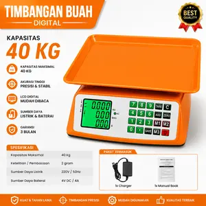 Timbangan Buah Digital 40kg Double Display Digital Computing Scale Kitchenware