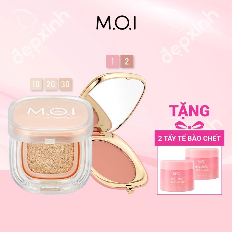 KÈM QUÀ Bộ đôi phấn nước M.O.I Iconic Perfection Cushion và Phấn má hồng M.O.I phiên bản lễ hội màu tùy chọn