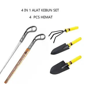 paket alat kebun set 4in1 3pcs alat kebun bonus gergaji mini 1 pcs
