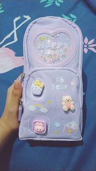 Product Review of PENCIL CASE HIASAN GLITTER KARAKTER 3D MODEL TAS LUCU KOREA KAPASITAS BESAR Stationery from Z**🌻 0