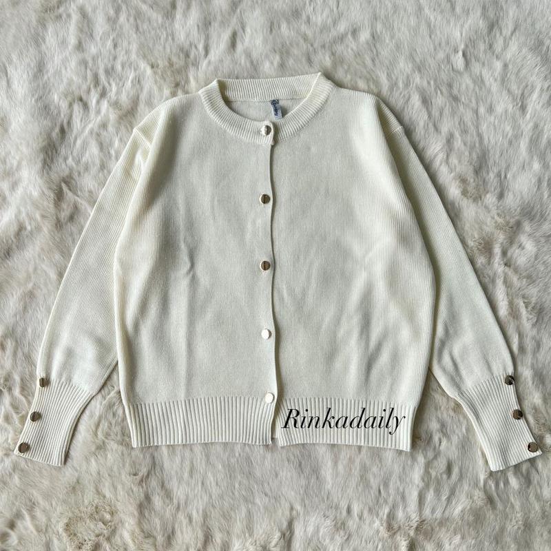 Tarla Cardigan Basic Kancing Gold Tebal Premium 1