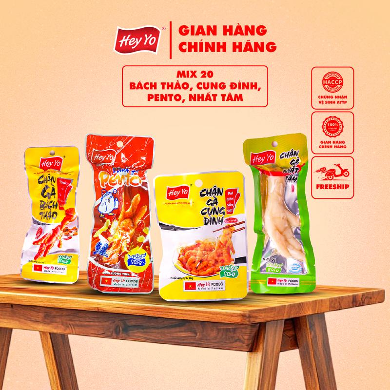 [ Quà tặng trong Live ] Combo 20 chân gà cay Hey Yo chân gà siêu cay, chân gà ít cay, chân gà rút xương Hàng Việt Nam Ăn Vặt Thơm ngon chất lượng
