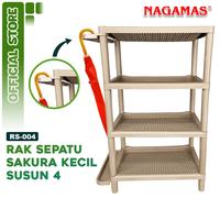 Gambar NAGAMAS Rak Sepatu premium Sakura Kecil Susun 4 / Rak Sepatu 4 Susun / Rak Susun Serbaguna Plastik dari Nagamas Official Store Kota Tangerang 1 Tokopedia