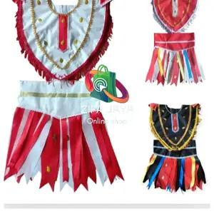 TERMURAH!! Baju Adat Dayak Anak Kostum Adat Dayak PAUD TK SD Gemuk Unisex Pentas Sen Karnaval Perpisahan Hitam Merah & Warna Cerah Cocok untuk Usia 3-15 Tahun Fashion