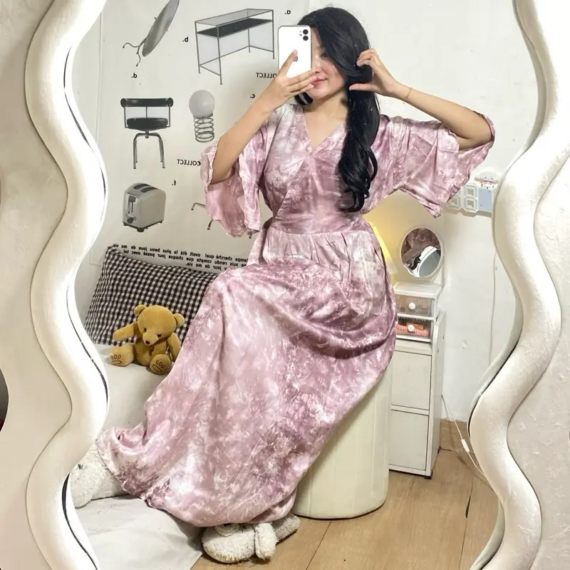 Sapasara - Daster Rayon Kimono Panjang Kain Rayon LD 110 Busui Friendly Etalase 4 5