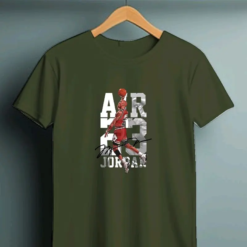Kaos Cowok Lengan Pendek - Print Sablon DTF - GAMBAR AIR JORDANE - Oblong pria - Kaos Distro - Tshirt - Baju Atasan Digital Lembut Nyaman 1